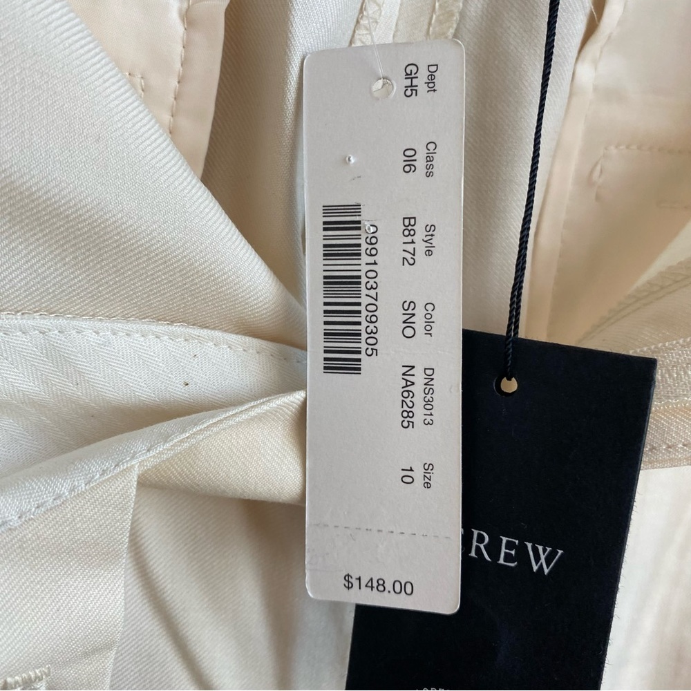 NWT J. Crew super 120'S pants, Size 10 - Picture 9 of 9